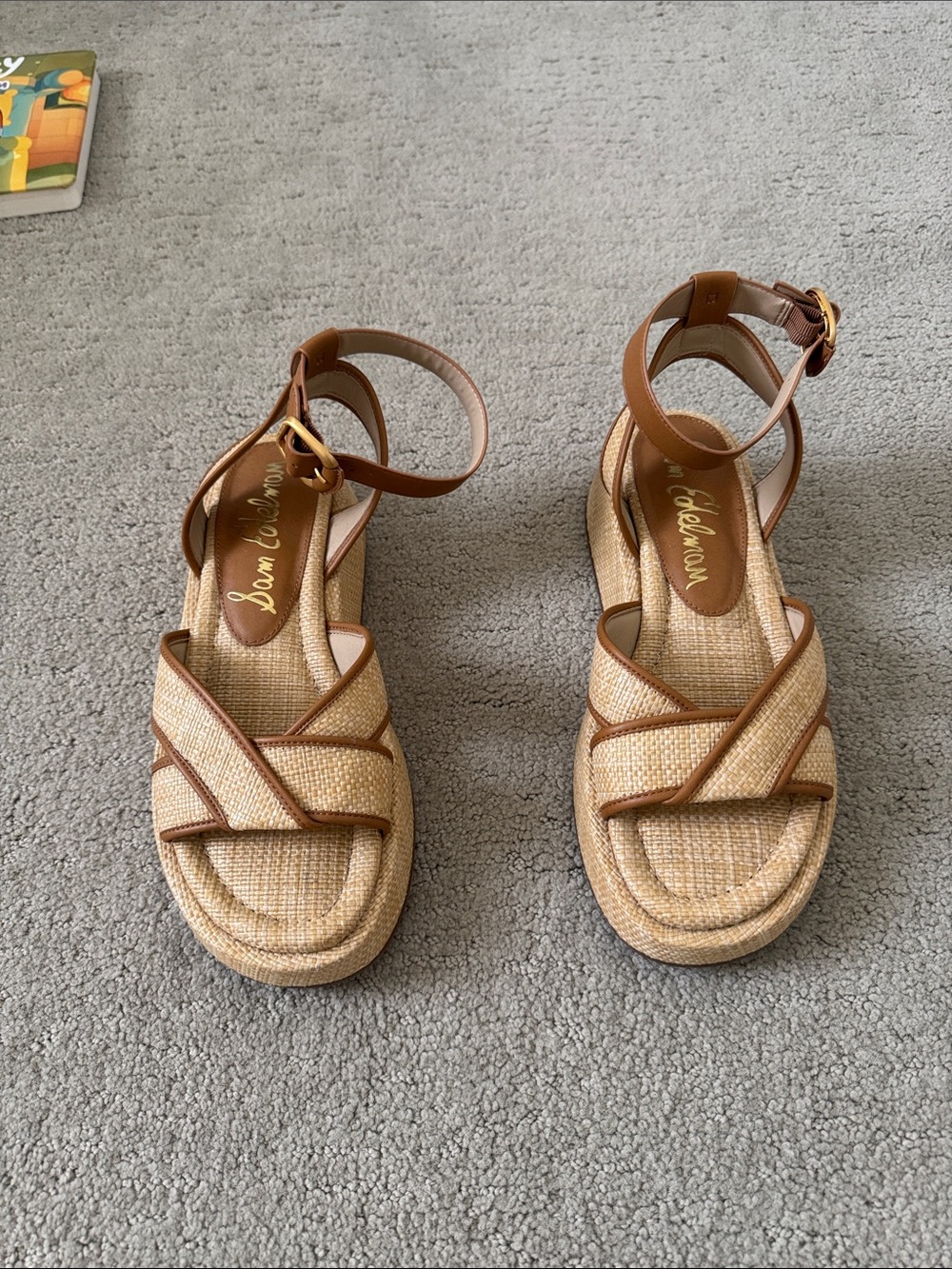 Sam Edelman Nylie Woven Wedge Platform Sandals - Picture 5 of 6